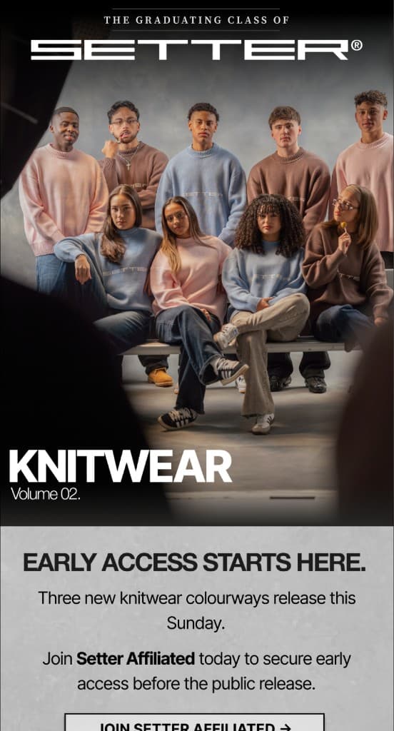 Setter Knitwear Vol. 2 early access email